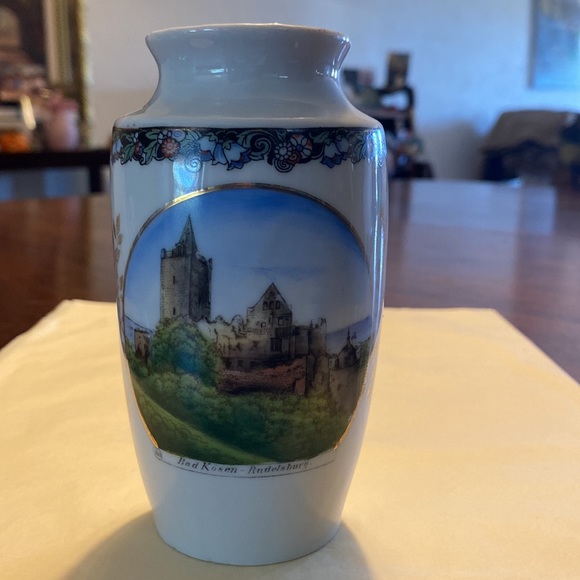 Antique vintage souvenir piece small vase Bad Kosen Rudelsburg written on front - Picture 15 of 15